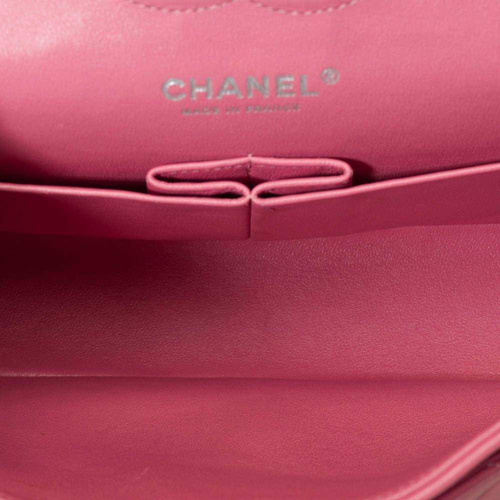 CHANEL Timeless double flap shoulder bag in Pink quilted lambskin leather, SHW - Picture 9 of 12